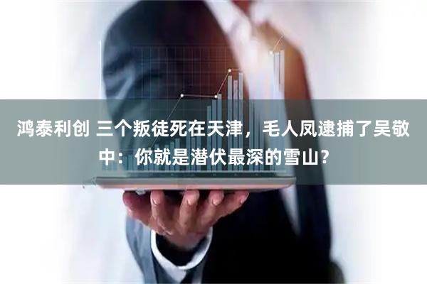 鸿泰利创 三个叛徒死在天津，毛人凤逮捕了吴敬中：你就是潜伏最深的雪山？